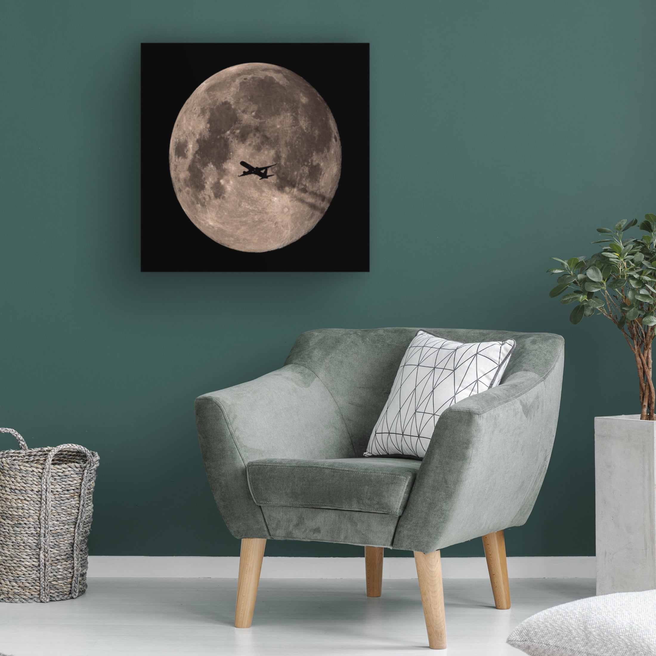 Trademark Fine Art Mainak Chakraborty Passing Through Full Moon Canvas Wall Art