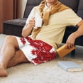 thumbnail image 5 of Naloa Red Maple Leaf Men's Short Pajama Pants, Pj Shorts, Lounge Comfort Shorts-XX-Large, 5 of 6