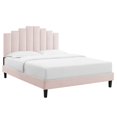 thumbnail image 3 of Modway Elise King Performance Velvet Platform Bed in Pink, 3 of 11