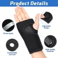 thumbnail image 5 of 2 Pieces Carpal Tunnel Wrist Braces for Night Wrist Sleep Support Brace Wrist Splint Stabilizer and Hand Brace Cushioned to (Breathable Style, Black Right and Left), 5 of 5