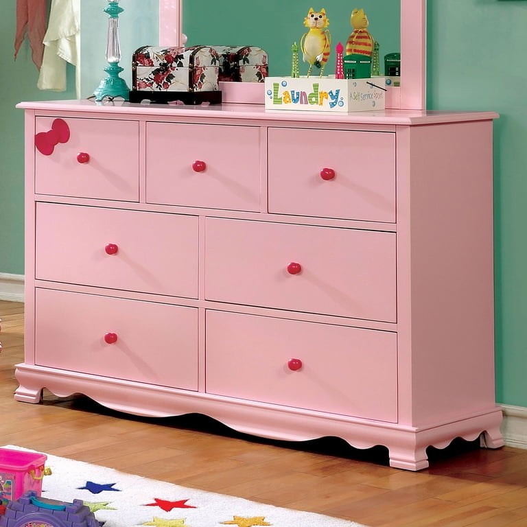 open lace back dress Garvee 6 Drawer Dresser for Bedroom, Wide Chest of Drawers Organizer Storage with Drawers, Large Storage Cabinet, Modern Design Dresser, Pink main image 0