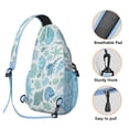 thumbnail image 4 of Crab and Tropical Sea Life Pattern Lightweight Sling Backpack Durable Crossbody Bag Multi-Functional Design Perfect for Travel Hiking and Outdoor Activities, 4 of 6