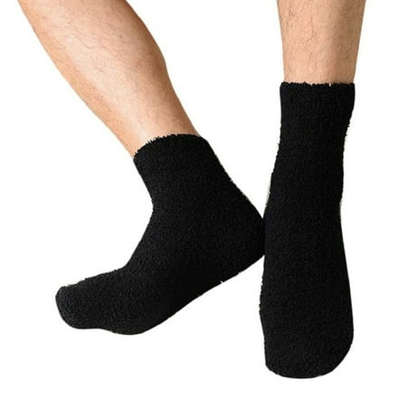 

LHMSGG 1 Pair Socks Breathable Stretchy Free Size Fluffy Men Crew Socks for Bed
