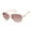 Rose Gold & Rose, variant on Women's J5702 Stylish Metal UVA and UVB Protective Aviator Fashion Sunglasses, 61mm