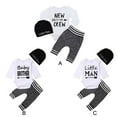thumbnail image 7 of Bullpiano 3Pcs Baby Boy Clothes Newborn Infant Bodysuit Summer Cotton Romper +Pants+Hat Outfits Set Bodysuits Baby Boy 0-18 Months, 7 of 7