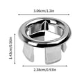 thumbnail image 2 of Yuarrent 6 piezas de anillos de cubierta de desbordamiento de fregadero de estilo moderno con tapa de inserción de orificio de filtro de lavabo Accesorios de baño Cruz, 2 of 6