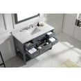 thumbnail image 3 of Caroline Estate 48" Single Bath Vanity in Gray with White Marble Top and Square Sink with Matching Mirrors, 3 of 9