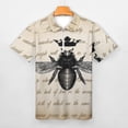 thumbnail image 3 of Bee Crown Retro Men Zipper T-shirt Summer Casual Short Sleeve T-shirt Top, 3 of 7