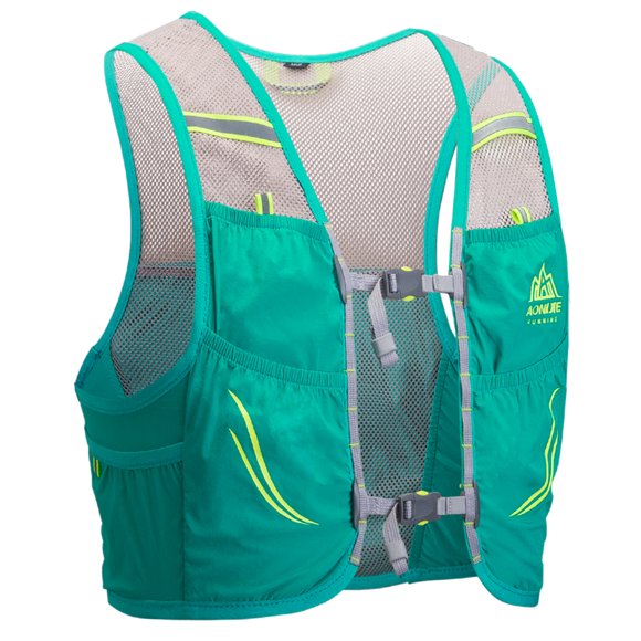 AONIJIE 2.5L Mint Green Hydration Backpack for Outdoor Adventures, Adjustable Sternum Straps, Lightweight Nylon Design, Size M/L, Ideal for Hiking & Running