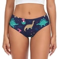 thumbnail image 1 of Fotbe Cartoon Dinosaur Calzones Estampados para Mujer – Ropa Interior de Algodón, Cómoda, Suave y Elástica-Large, 1 of 6
