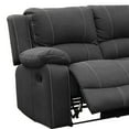 thumbnail image 3 of Benjara BM217561 L Shaped Fabric Upholstered Reclining Sectional with Cup Holders, Gray, 3 of 5