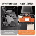 thumbnail image 5 of Car Organizers and Storage Box Behind Seat, 3-in-1 Backseat Car Organizer with Dual Cup Holders, Multifunction Back Seat Storage Box, Waterproof for Daily Driving and Travel (Orange), 5 of 7