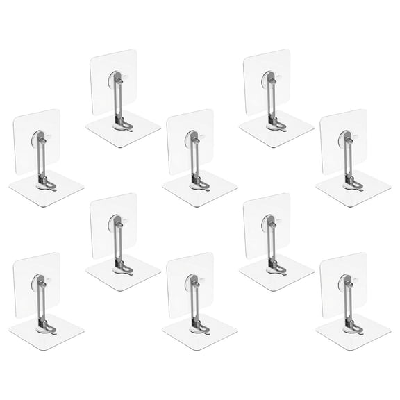 HOMEMAXS Adhesive Furniture Wall Anchors No Drill Baby Proofing Transparent Acrylic 10 Sets
