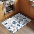 thumbnail image 2 of 2x3 Ft Entryway Area Rug, Blue Coastal Kitchen Rug Runner Washable Floor Mat, Starfish Sea Turtle Coral Nautical Beach Non Slip Indoor Door Mat Throw Carpet for Bathroom Living Room Bedroom, 2 of 8