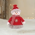 thumbnail image 4 of LSLJS Christmas Knitted Snowman Plush Doll, Christmas Decorations 9.8" Cute Snowman Stuffed Toys with Knitted Cloth & Hat Soft Xmas Holiday Ornaments for Desk Couch Sofa Party, 4 of 6