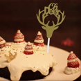 thumbnail image 3 of 10pcs Glitter Deer Head Cake Sticks Woodland De Cumpleaños Comida Postre Picker Oro, 3 of 8