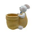 thumbnail image 5 of Mornei Flower Pot Garden Figurine Container Decoration Sculpture Planter Pot for Living Yellow, 5 of 9