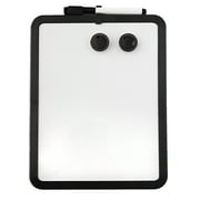 Magnetic Dry Erase Board for School Locker, 8.5" x 11", Black-Framed with Marker and 2 Magnets - Small Whiteboard for School, Home, Office, Travel