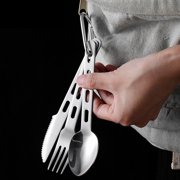 WEKADRIN Camping Eating Utensils 3Sets Stainless Steel for Outdoor Activities