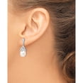 thumbnail image 3 of Sterling Silver Cheryl M Rh-P Cz Fwc Pearl Post Dangle Earrings (25 X 10) Made In China qcm839, 3 of 5