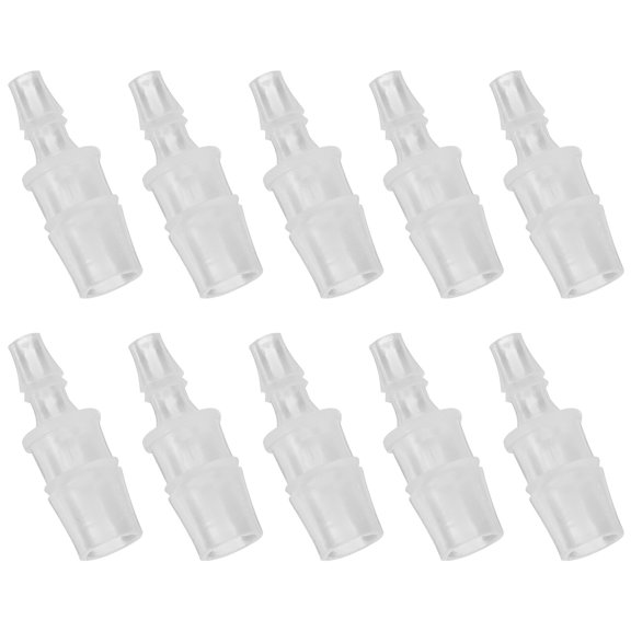 ETEREAUTY 10Pcs Transparent Plastic Barb Hose Connectors Suitable for Water Air Hose Fitting Connection
