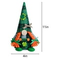 thumbnail image 3 of Vadktai St. Patricks Day Gnome Plush Doll Handmade Irish Elf Home Ornaments Tabletop Green Leprechaun Clover Figurines Gifts Decor, 3 of 6