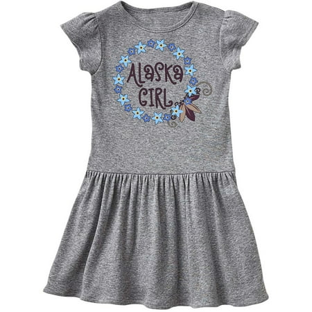 

Inktastic Alaska Girl Forget-Me-Not Flower Gift Toddler Girl Dress