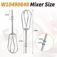 thumbnail image 4 of W10490648 Accesorios Para Batidores Para Batidora De Mano Kitchenaid, Batidores Turbo De Acero Inoxidable Compatibles Con Piezas De Repuesto Para Batidora Kitchenaid Khm2B Ap5644233 Ps4082859 (Paquete, 4 of 5