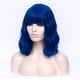 thumbnail image 3 of Humano Cabello Pelucas para Mujeres Dama 14" Azul Rizado Peluca con Peluca Gorra Suelto Ondulado, 3 of 6