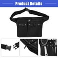 thumbnail image 5 of Vocoste Hairstylist Waist Belt Barber Hair Stylist Tools Storage Hairdresser Scissor Apron Belt, Canvas Black, 5 of 7