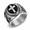 Silver, variant on Men's Cross Signet Ring, Stainless Steel Black Face Vintage Statement Style, Three Color Options, US Sizes 7-15 for Gothic Looks, Parties and Birthday Gifts for Him