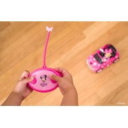 Disney Junior 7.5 Minnie Mouse Roadster RC Remote Control Car Pink 27MHz, Toys for Kids (Pink with Stars/Polka Dots)