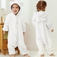 thumbnail image 4 of Rhuody Boy Romper 3-6 Months Long Sleeve Romper And Jumpsuit Playwear Hooded Sleeper Outfit For Toddlers And Kids All Day Home Wear Attire Classic Onesies Cozy White, 4 of 6