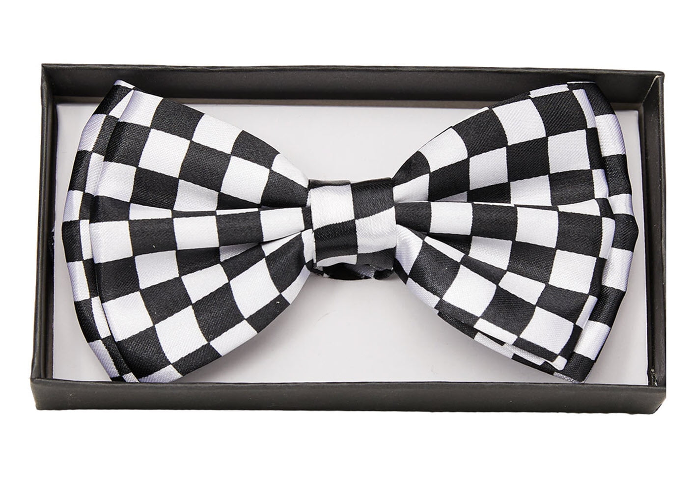 1 x bow tie bowtie checkered check black white mens girls ladies for suit shirt 