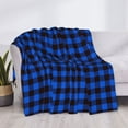 thumbnail image 3 of Naloa Buffalo Plaid Blue Black Flannel Blankets - Thick and Warm Blanket for Winter, Soft Fuzzy Plush King Blanket for All Seasons40"x30", 3 of 6