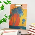 thumbnail image 5 of FMSHPON Tropical Palm Trees Clipboard Hardboard Wood Nursing Clip Board and Pull for Standard A4 Letter 13x9 inches, 5 of 7