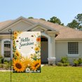thumbnail image 2 of Jbralid Spring Garden Flag Sunflowers Bees Daisies Sun Sky Linen Summer Garden Flags for Outside 12x18 inch, 2 of 5