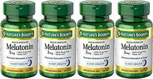 Nature's Bounty Melatonin 3 mg Tablets 240 Tablets (Pack of 4)