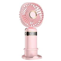 Needhep Usb Desk Fan,Large Battery Operated Fan, Small Bathroom Fan, Small Rotating Fan, Fan Portable Mini (Pink)