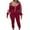 Wine, variant on Timegard Women’s 2 Piece Outfits Long Sleeve Cropped Hoodies Sweatshirts Joggers with Pockets Fall Sweatsuit