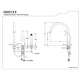thumbnail image 2 of Kingston Brass KB825 Single Handle Kitchen Faucet with Non-Metallic Side Sprayer, 2 of 2