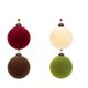 thumbnail image 2 of Bolas Flocadas 16 bolas navideñas artificiales de terciopelo en colores rojo oscuro, blanco, verde, café Rkxzt, 2 of 8