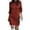 Watermelon Red, variant on CharmCyan Women's Knitted Dress Turtleneck Winter Sweater Dress Knitted Dresses Midi Plain Long Wool Dress Royal Blue L