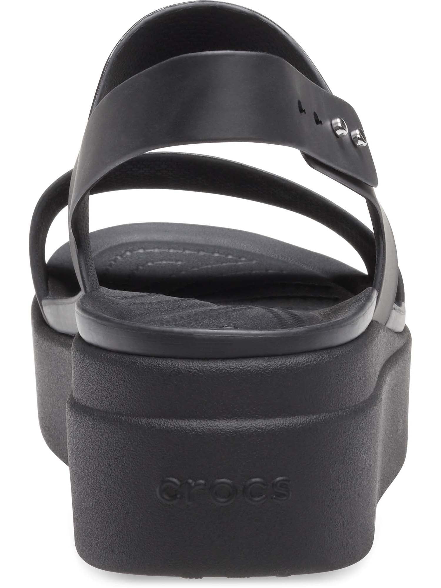 Crocs Women's Brooklyn Low Wedges Platform Sandals, Black/Black, W10