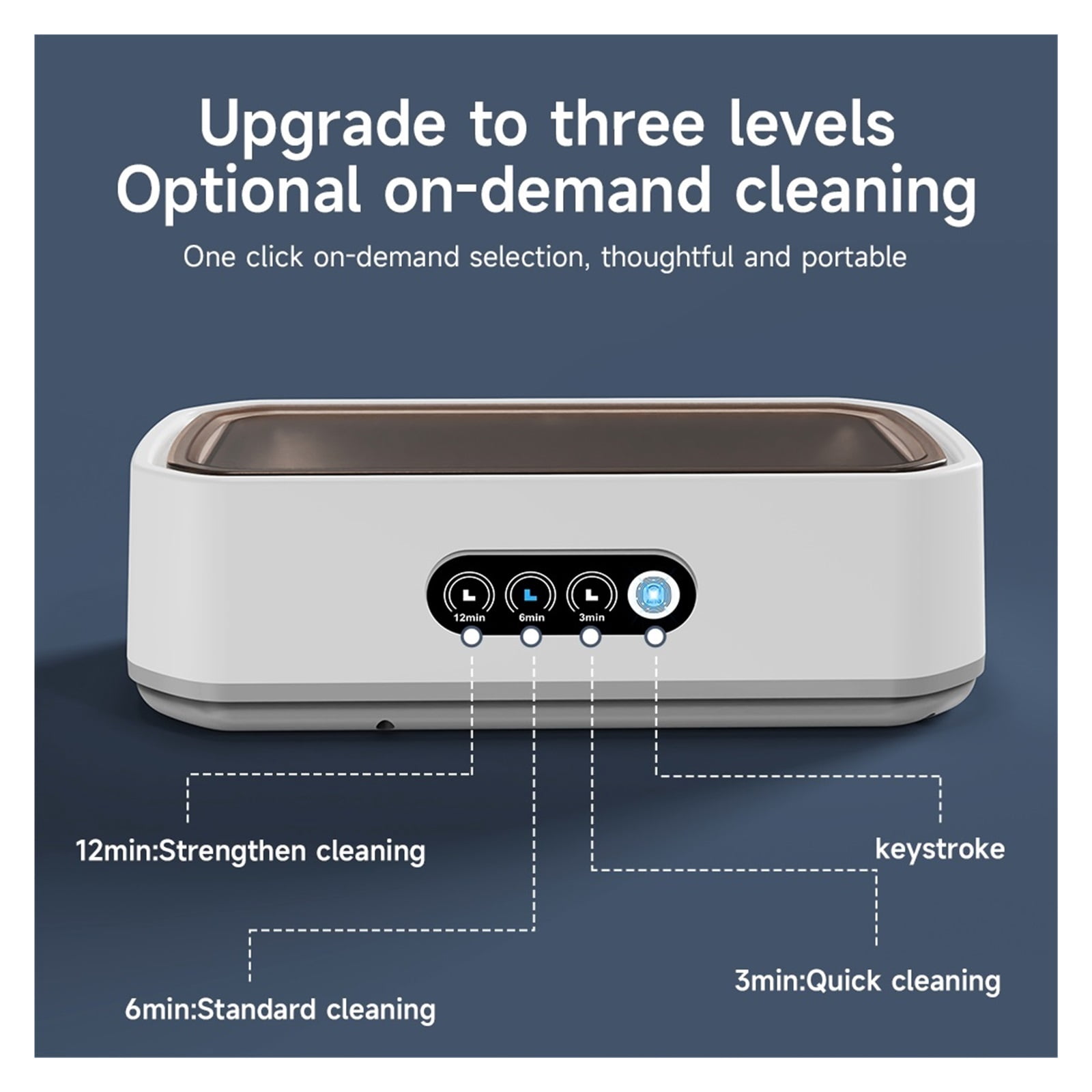 Ultrasonic Cleaner High Frequency Vibration Cleaner for Cleaning Glasses,Jewelry,Dentures and Jewels