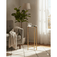 thumbnail image 4 of Stylehouse Collapsible Drink Table, Gold Metal Frame with White Marble Top, 4 of 6
