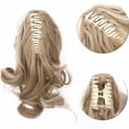 thumbnail image 6 of Benehair Clip In Ponytail Hair Extensions Fashion Claw on Long Cute Wavy Hair Piece 12" Claw Curly Ash Blonde, 6 of 11