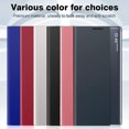 thumbnail image 4 of Smart Clear View Flip Phone Case Leather Kickstand Cover for Samsung Galaxy S21 Ultra (Pink), 4 of 4