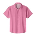 thumbnail image 5 of Kagetolytai Men Shirts Men's Vintage Button Down Bowling Shirts Short Sleeve Summer Beach Shirt Light Pink XL, 5 of 5