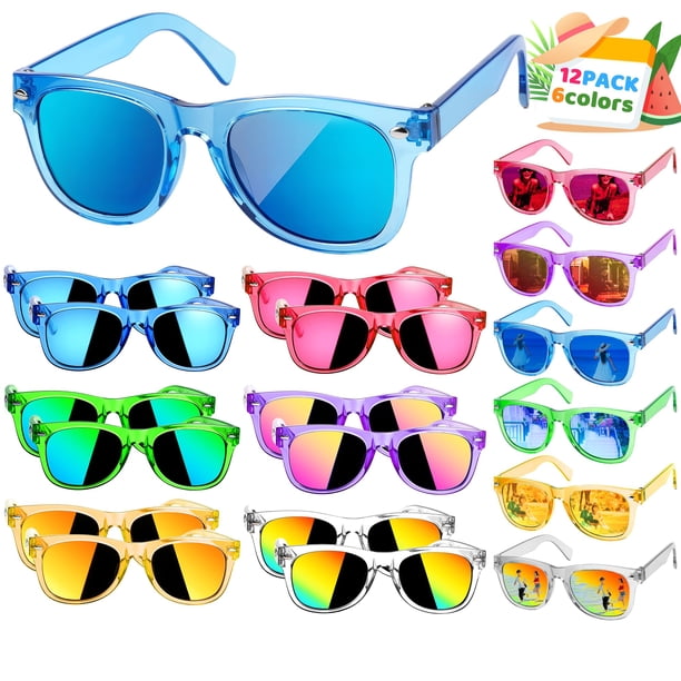 Gafas de Sol OLIKER para Niños de 3 a 8 Años con Protección UV400 Paquete de 12